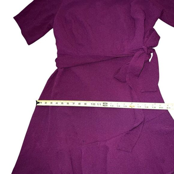 LANE BYRANT Plum Ruffle Hem Fit & Flare Dress Size 18 - Picture 8 of 9